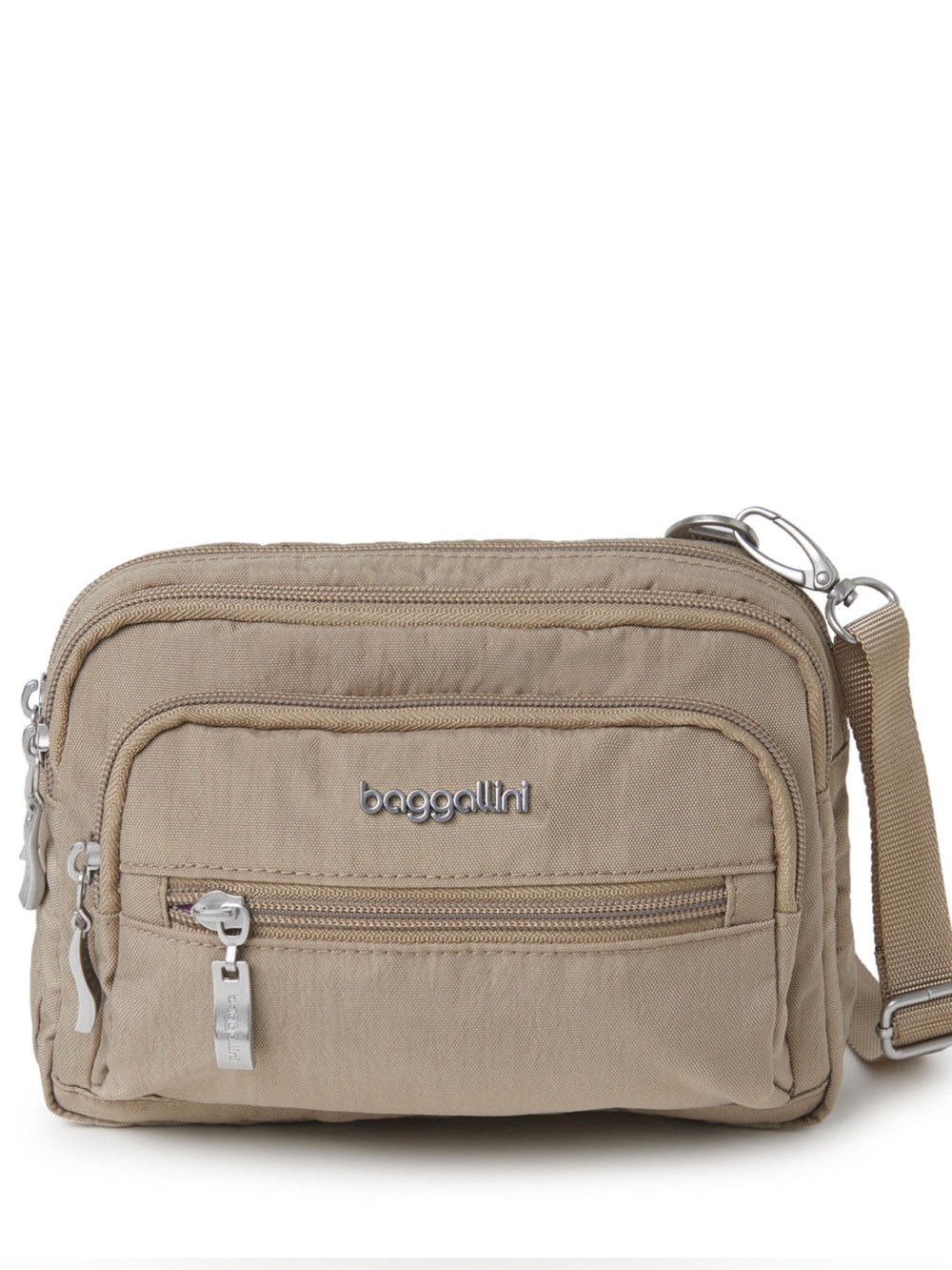 NEW Baggallini Triple Zip Crossbody Bag